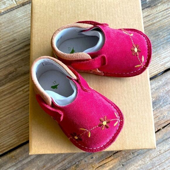 Pipit FLOWER apricot/camel baby shoes - Picture 1 of 3